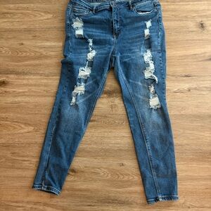 Distressed Blue Jeans for Women